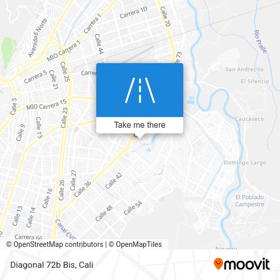 Mapa de Diagonal 72b Bis