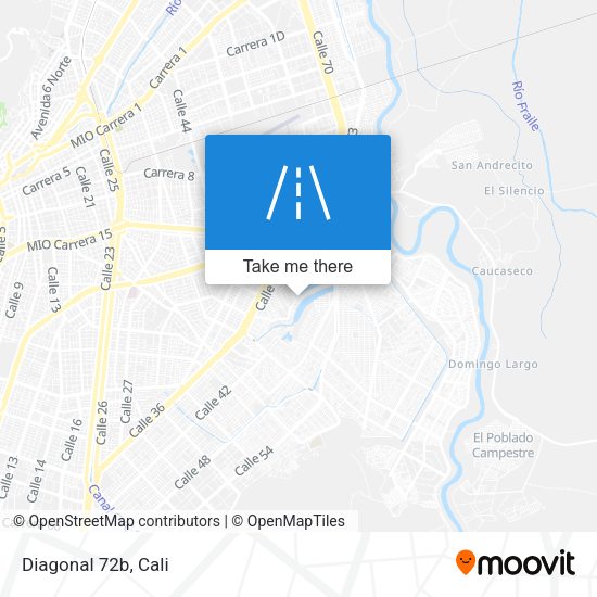 Mapa de Diagonal 72b