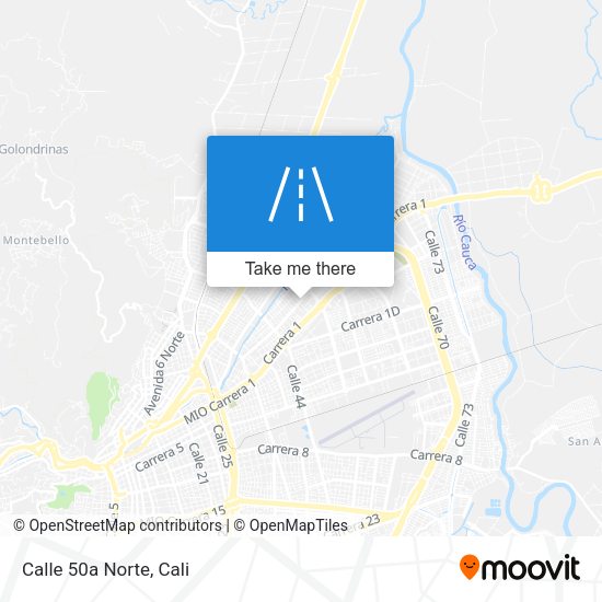 Mapa de Calle 50a Norte