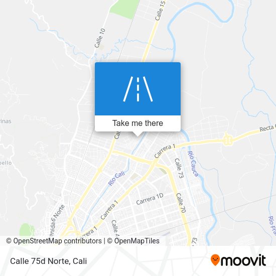 Mapa de Calle 75d Norte