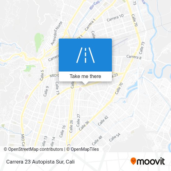 Carrera 23 Autopista Sur map