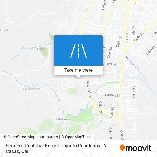Sendero Peatonal Entre Conjunto Residencial Y Casas map