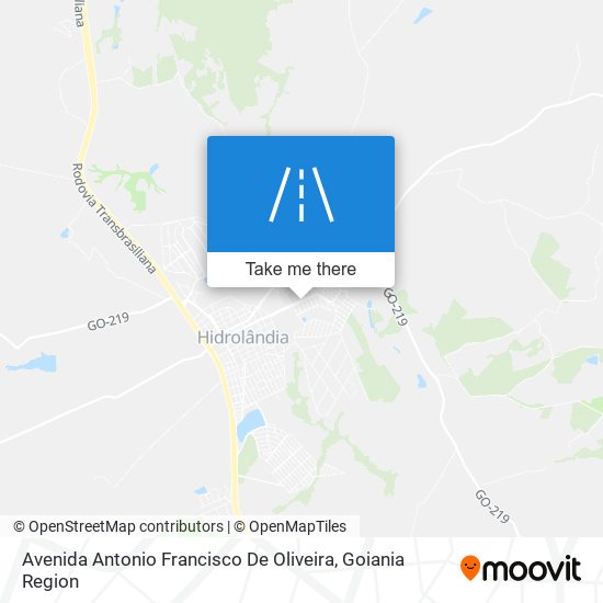 Mapa Avenida Antonio Francisco De Oliveira