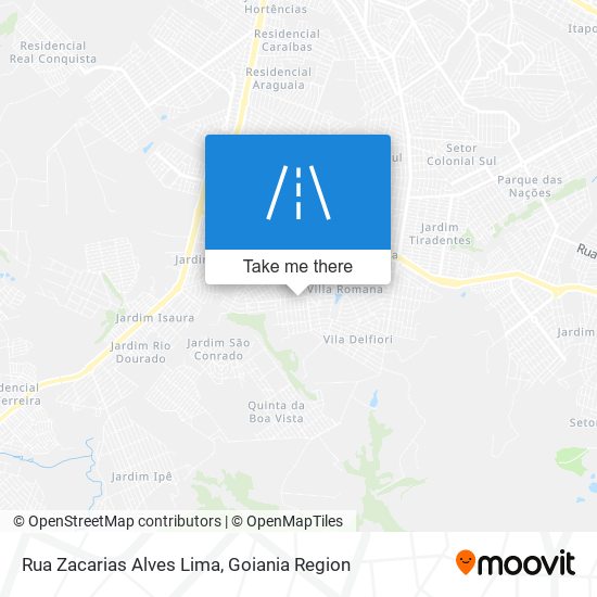 Mapa Rua Zacarias Alves Lima