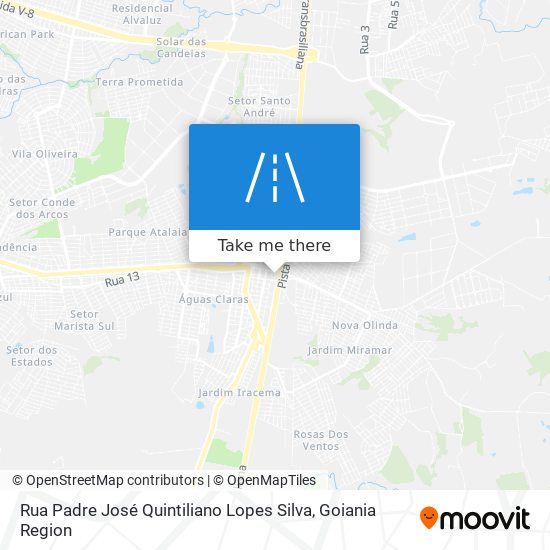 Mapa Rua Padre José Quintiliano Lopes Silva