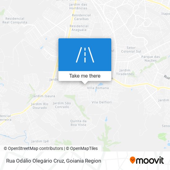 Mapa Rua Odálio Olegário Cruz