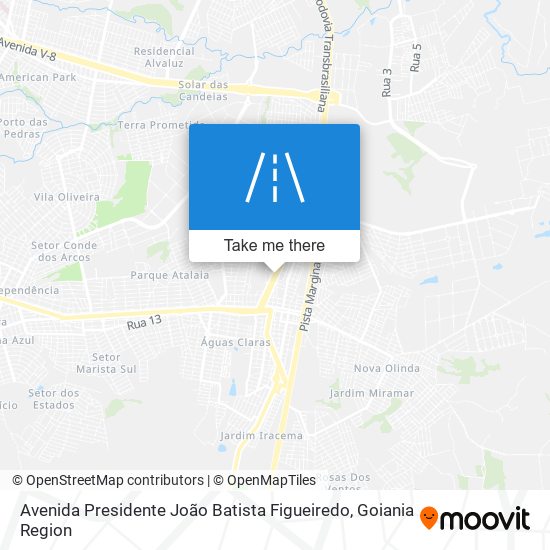 Mapa Avenida Presidente João Batista Figueiredo