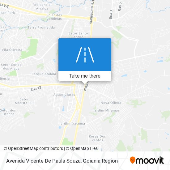 Mapa Avenida Vicente De Paula Souza