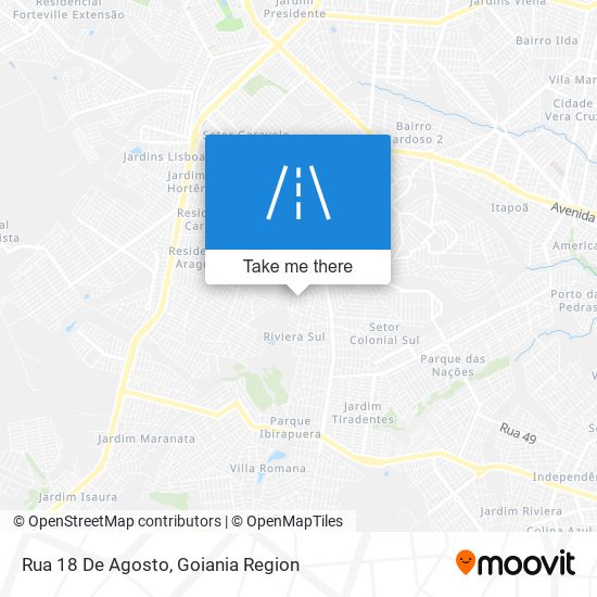 Mapa Rua 18 De Agosto