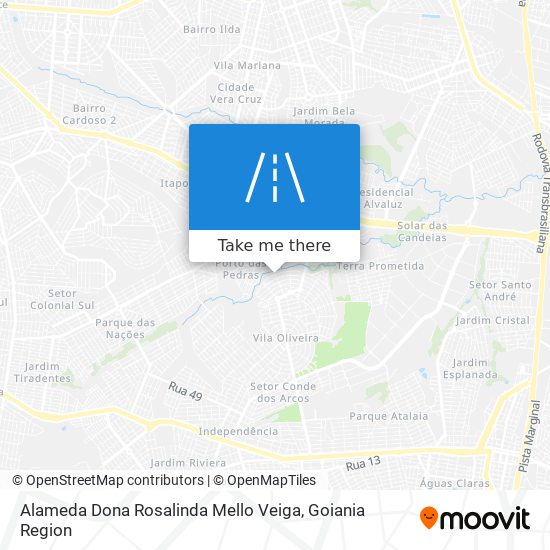 Mapa Alameda Dona Rosalinda Mello Veiga