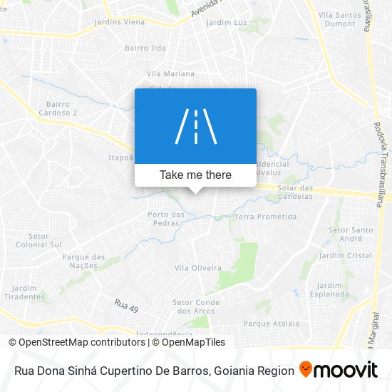 Mapa Rua Dona Sinhá Cupertino De Barros