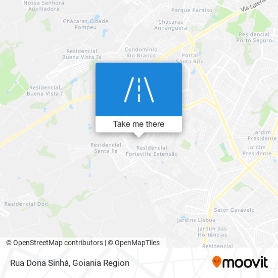 Mapa Rua Dona Sinhá