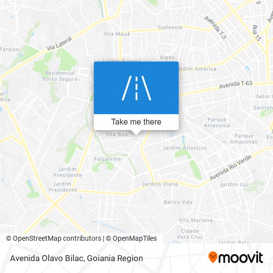 Mapa Avenida Olavo Bilac