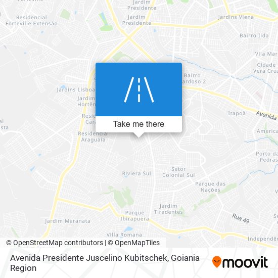 Mapa Avenida Presidente Juscelino Kubitschek