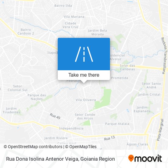 Mapa Rua Dona Isolina Antenor Veiga