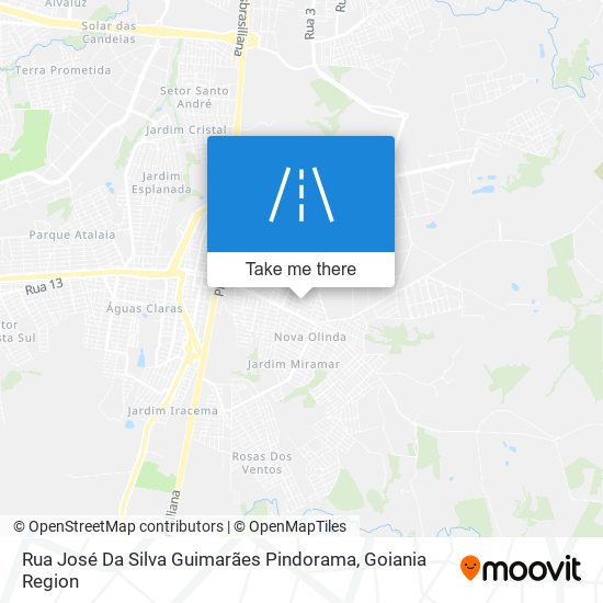 Rua José Da Silva Guimarães Pindorama map