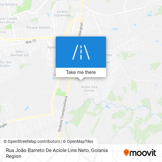 Mapa Rua João Barreto De Aciole Lins Neto