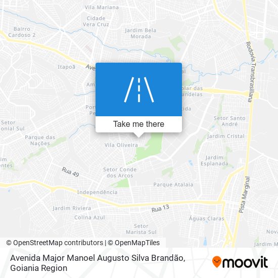 Avenida Major Manoel Augusto Silva Brandão map