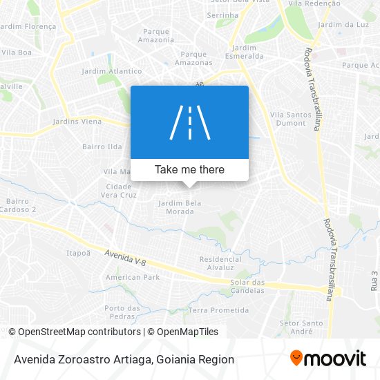 Mapa Avenida Zoroastro Artiaga