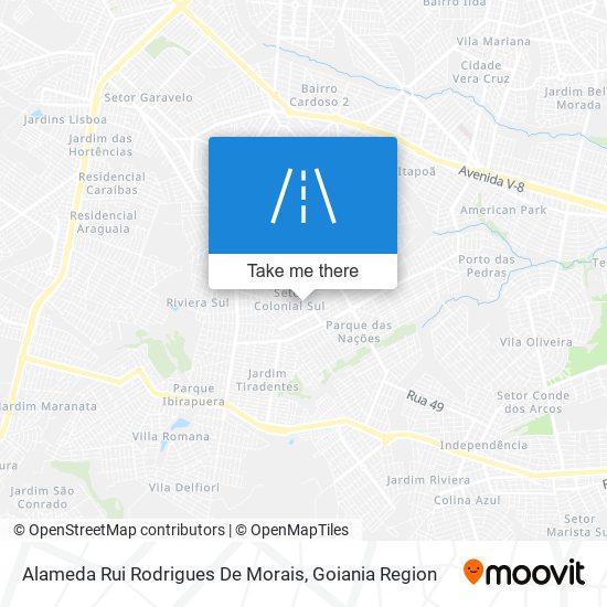 Mapa Alameda Rui Rodrigues De Morais