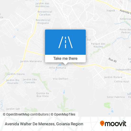 Mapa Avenida Walter De Menezes