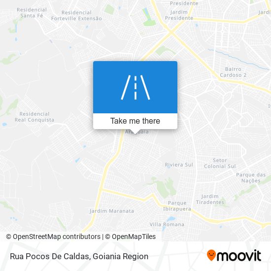 Mapa Rua Pocos De Caldas