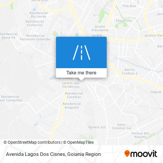Mapa Avenida Lagos Dos Cisnes