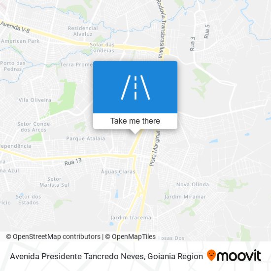 Mapa Avenida Presidente Tancredo Neves