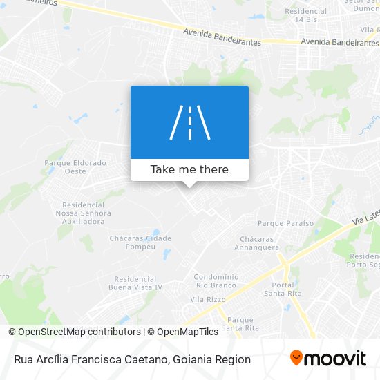 Mapa Rua Arcília Francisca Caetano