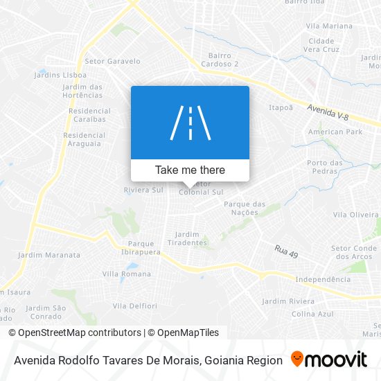 Mapa Avenida Rodolfo Tavares De Morais