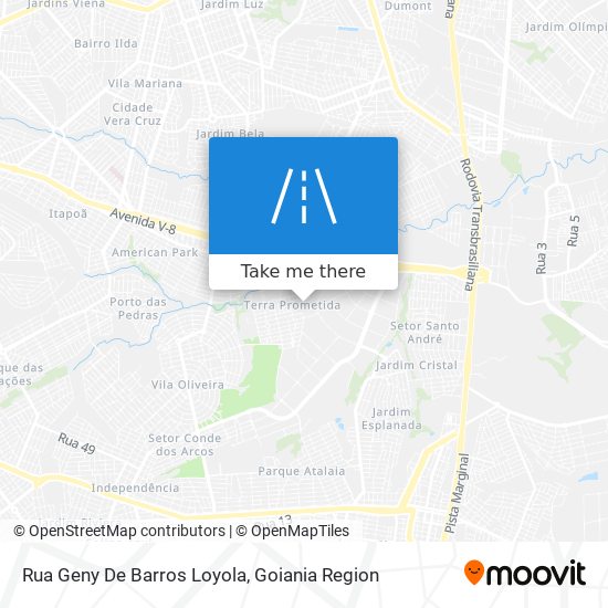 Mapa Rua Geny De Barros Loyola