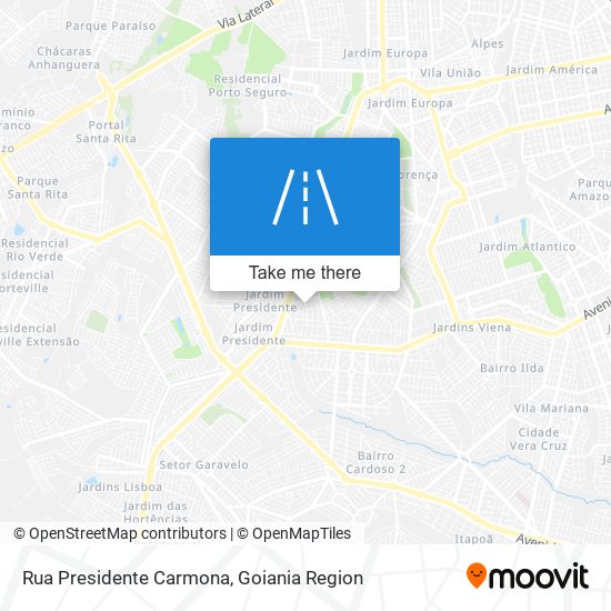 Mapa Rua Presidente Carmona