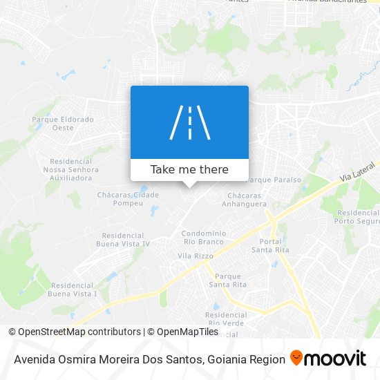 Mapa Avenida Osmira Moreira Dos Santos