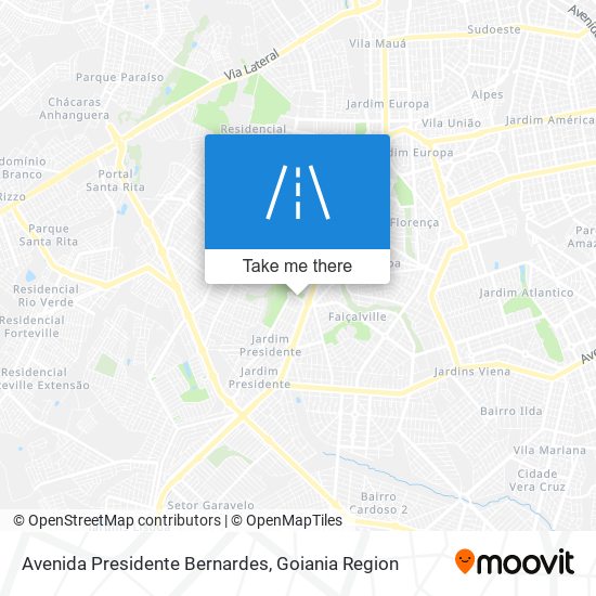 Mapa Avenida Presidente Bernardes