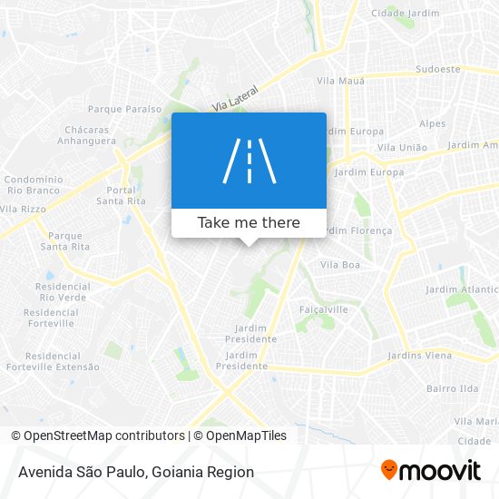 Mapa Avenida São Paulo