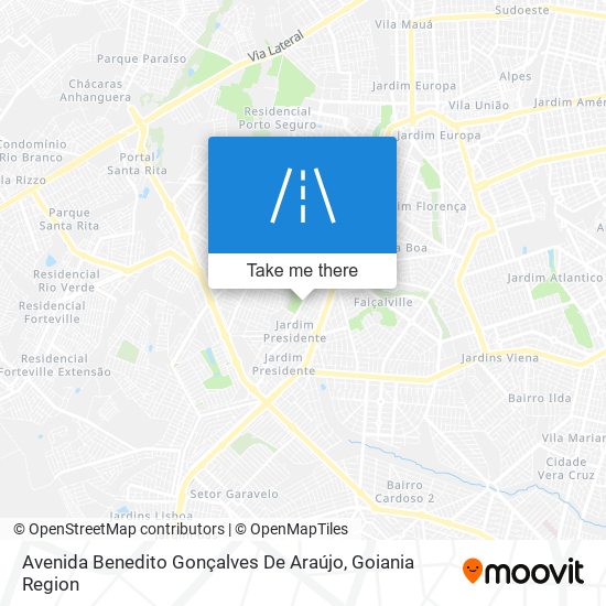 Mapa Avenida Benedito Gonçalves De Araújo