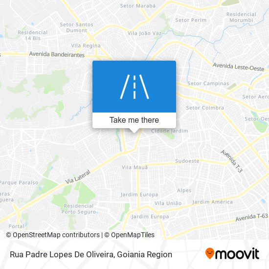 Mapa Rua Padre Lopes De Oliveira