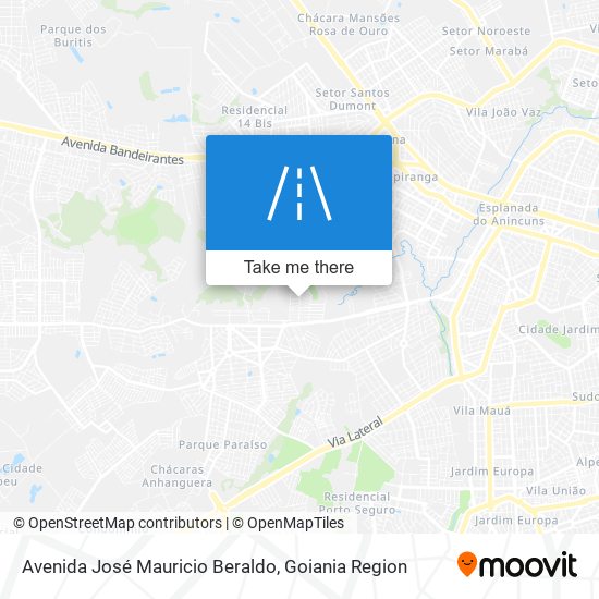 Mapa Avenida José Mauricio Beraldo