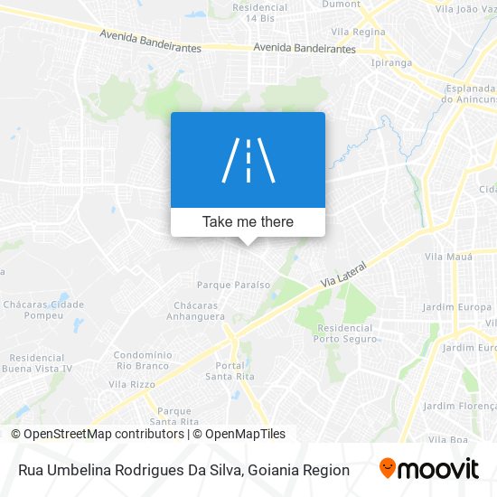 Mapa Rua Umbelina Rodrigues Da Silva