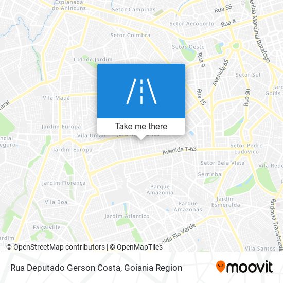 Mapa Rua Deputado Gerson Costa