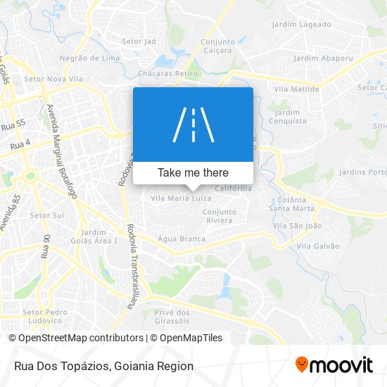 Rua Dos Topázios map