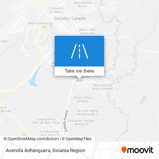 Mapa Avenida Anhanguera
