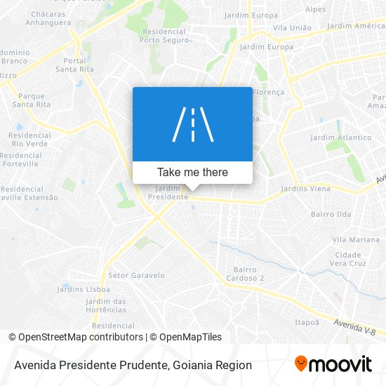Mapa Avenida Presidente Prudente