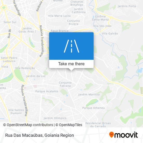 Rua Das Macaúbas map