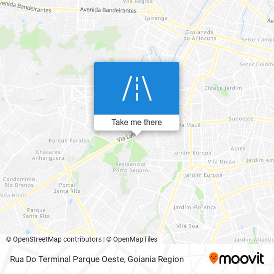 Mapa Rua Do Terminal Parque Oeste