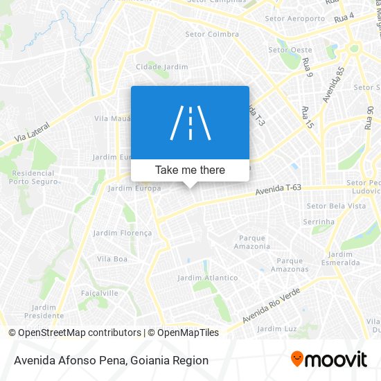 Mapa Avenida Afonso Pena