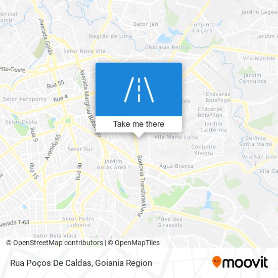 Mapa Rua Poços De Caldas