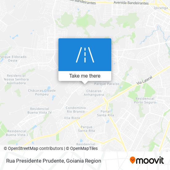 Mapa Rua Presidente Prudente