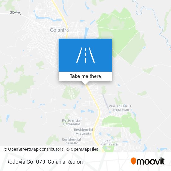 Rodovia Go- 070 map