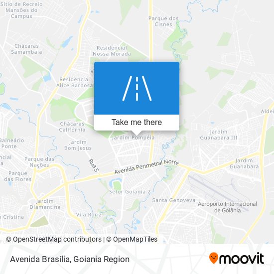 Mapa Avenida Brasília